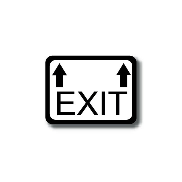 Ergomat 12in x 9in RECTANGLE SIGNS - Exit DSV-SIGN 108 #2135 -UEN - main